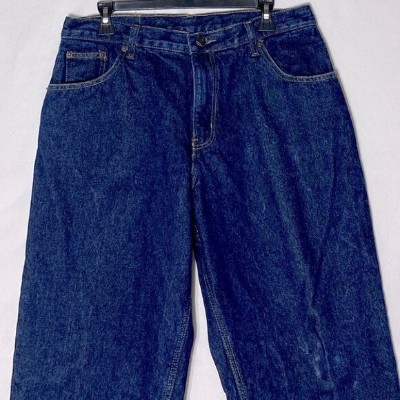 Full Blue Med Dark Wash Flannel Lined Winter Jeans 14 - Picture 11 of 14